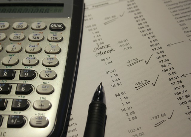 domácí účetnictví – počítání na kalkulačce